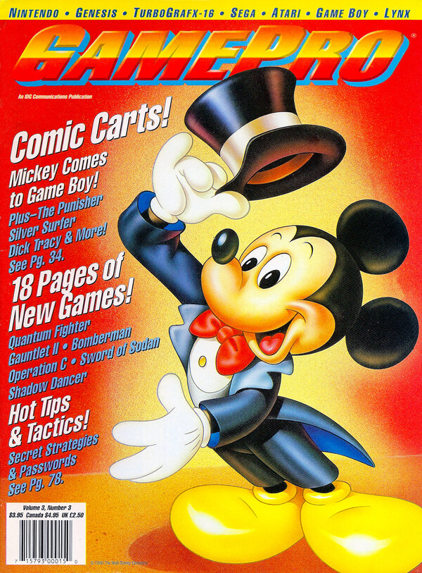 GamePro 020 (Mar 1991) Mickey's Dangerous Chase cover
